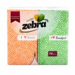 Сгънати салфетки Zebra – 70 бр