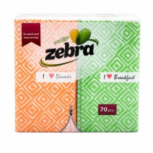 Сгънати салфетки Zebra – 70 бр