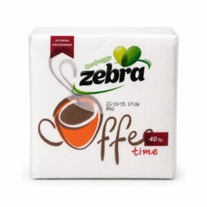 Салфетки Coffee Zebra – 40 бр | Практични салфетки за кафе и сервиране