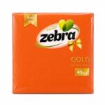 Салфетки Gold Оранжеви Zebra – 35 бр | 33x33 см