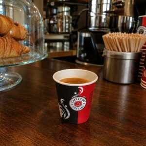 Картонени чаши 200 мл 100 броя кафене