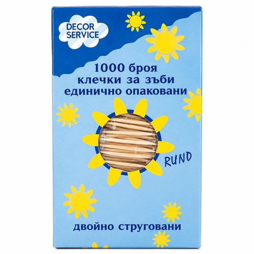 Клечки за зъби единично опаковани - 1000 бр