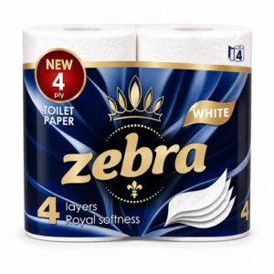 Тоалетна хартия Зебра White – 4 бр | 4 пласта