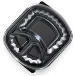 Кутия за храна с капак с три отделения